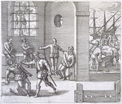 Spanish Traitors in Panama Executed While Gold Stolen from the Incas is Loaded onto Ships Bound for Spain, from 